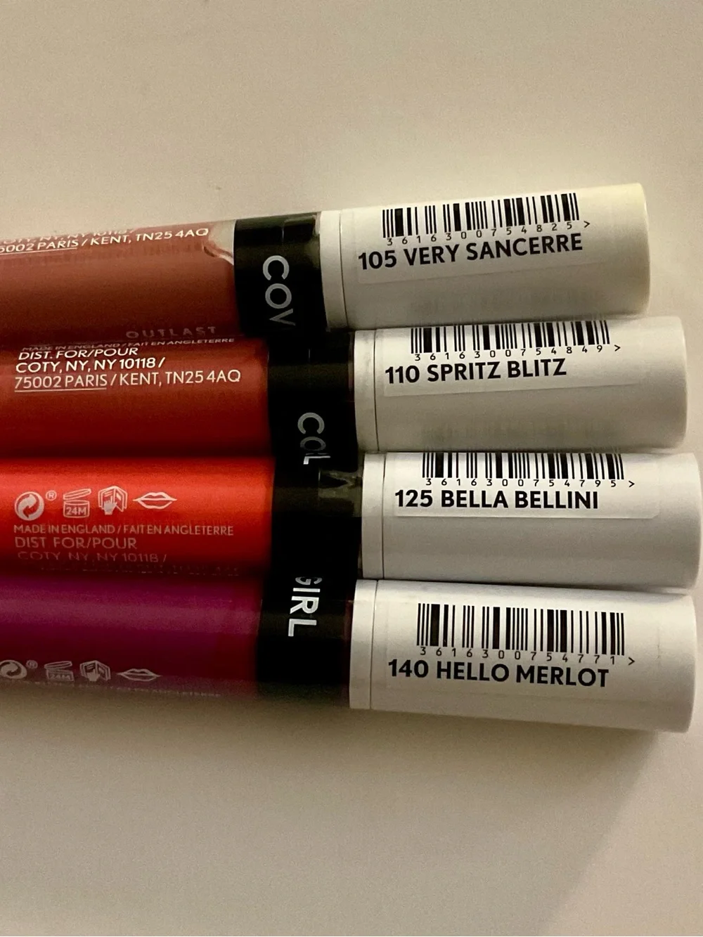 CoverGirl Outlast Ultimatte Liquid Lipstick Collection 4pk